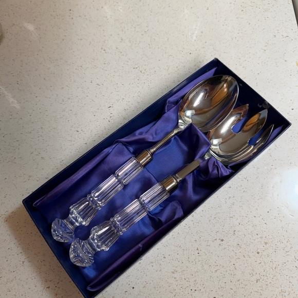 Waterford Crystal Silver and Clear Serving Utensils